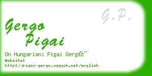 gergo pigai business card